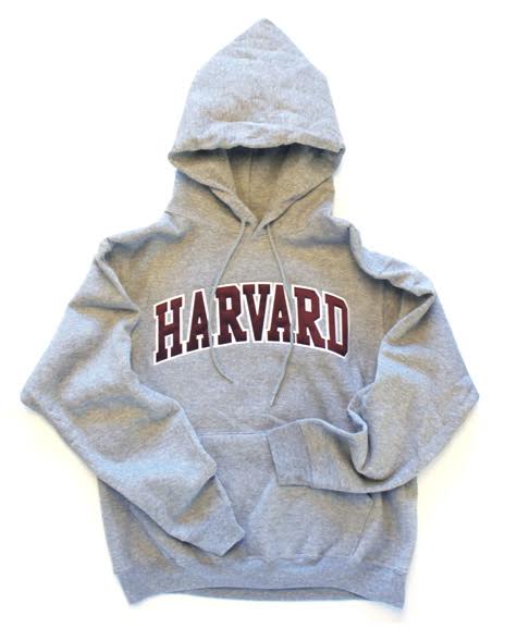 gray harvard hoodie